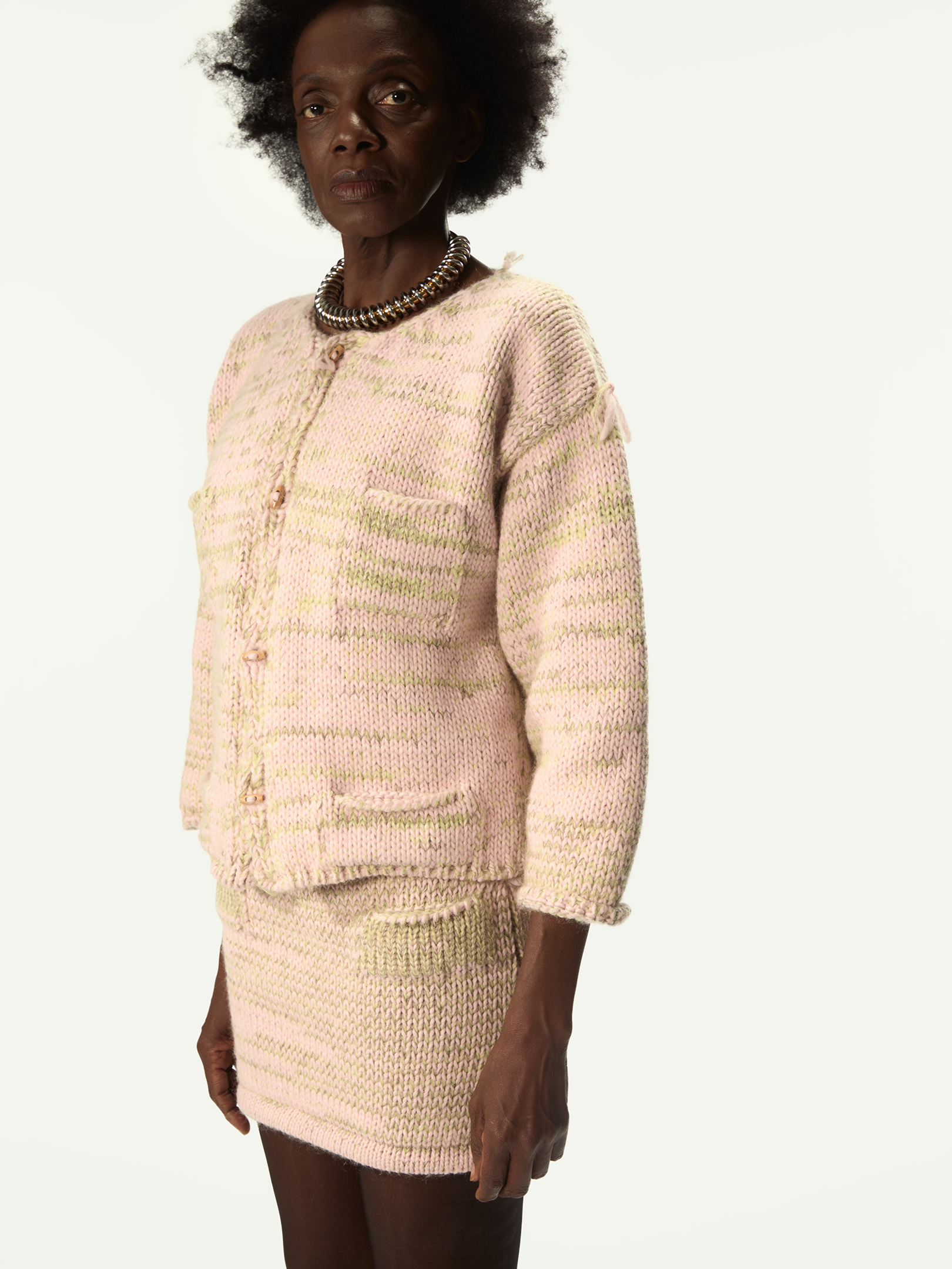 Freaky Knitted Roundneck Pink Mix - Magliano