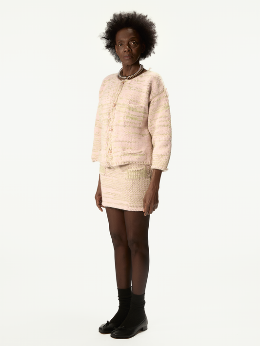 Freaky Knitted Miniskirt Pink Mix - Magliano