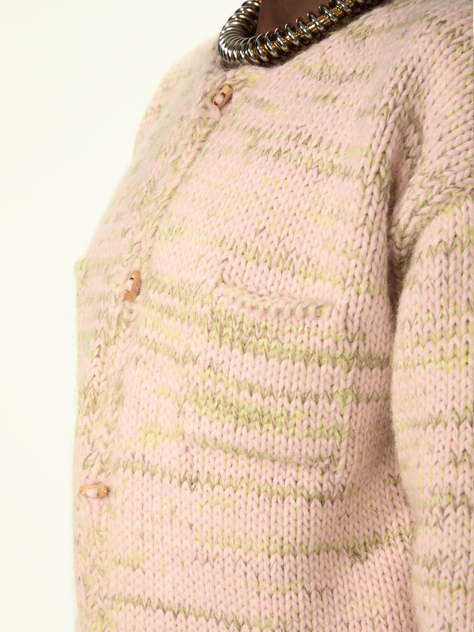 Freaky Knitted Roundneck Pink Mix - Magliano