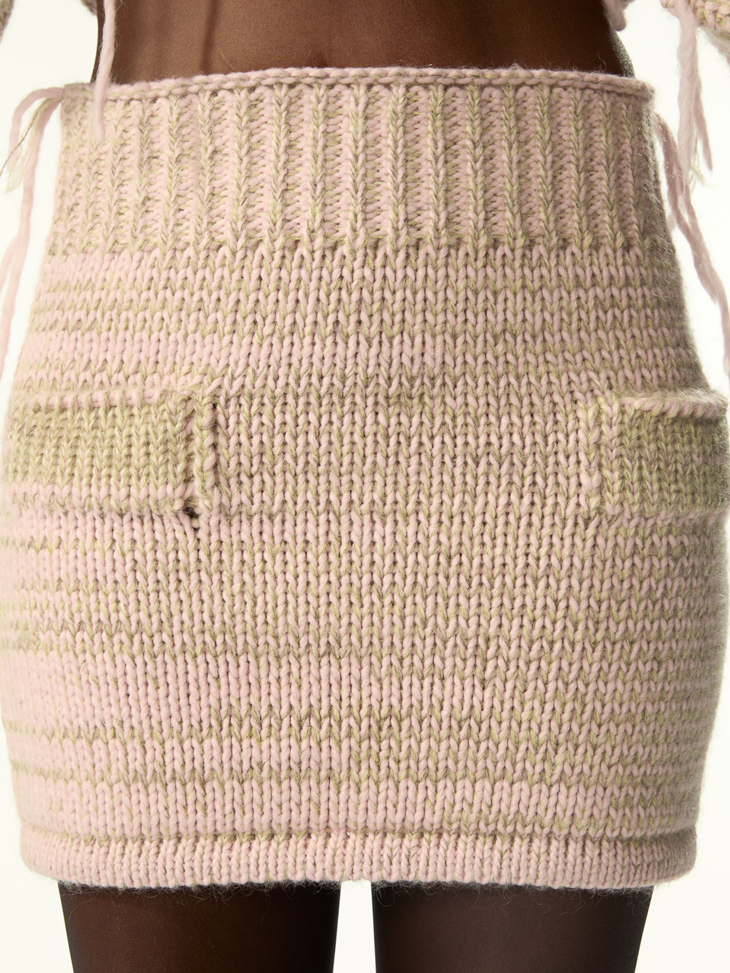 Freaky Knitted Miniskirt Pink Mix - Magliano