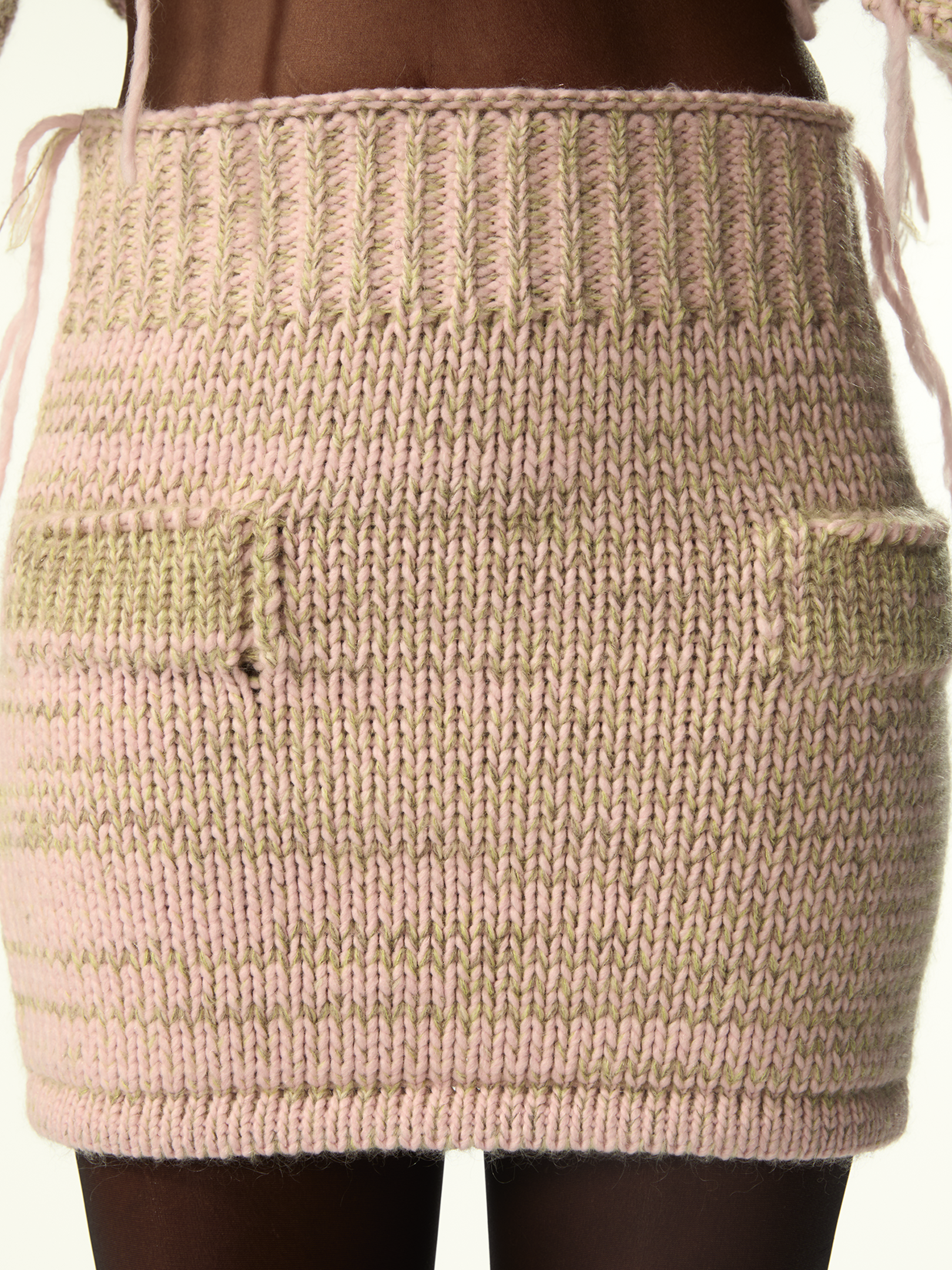 Freaky Knitted Miniskirt Pink Mix - Magliano