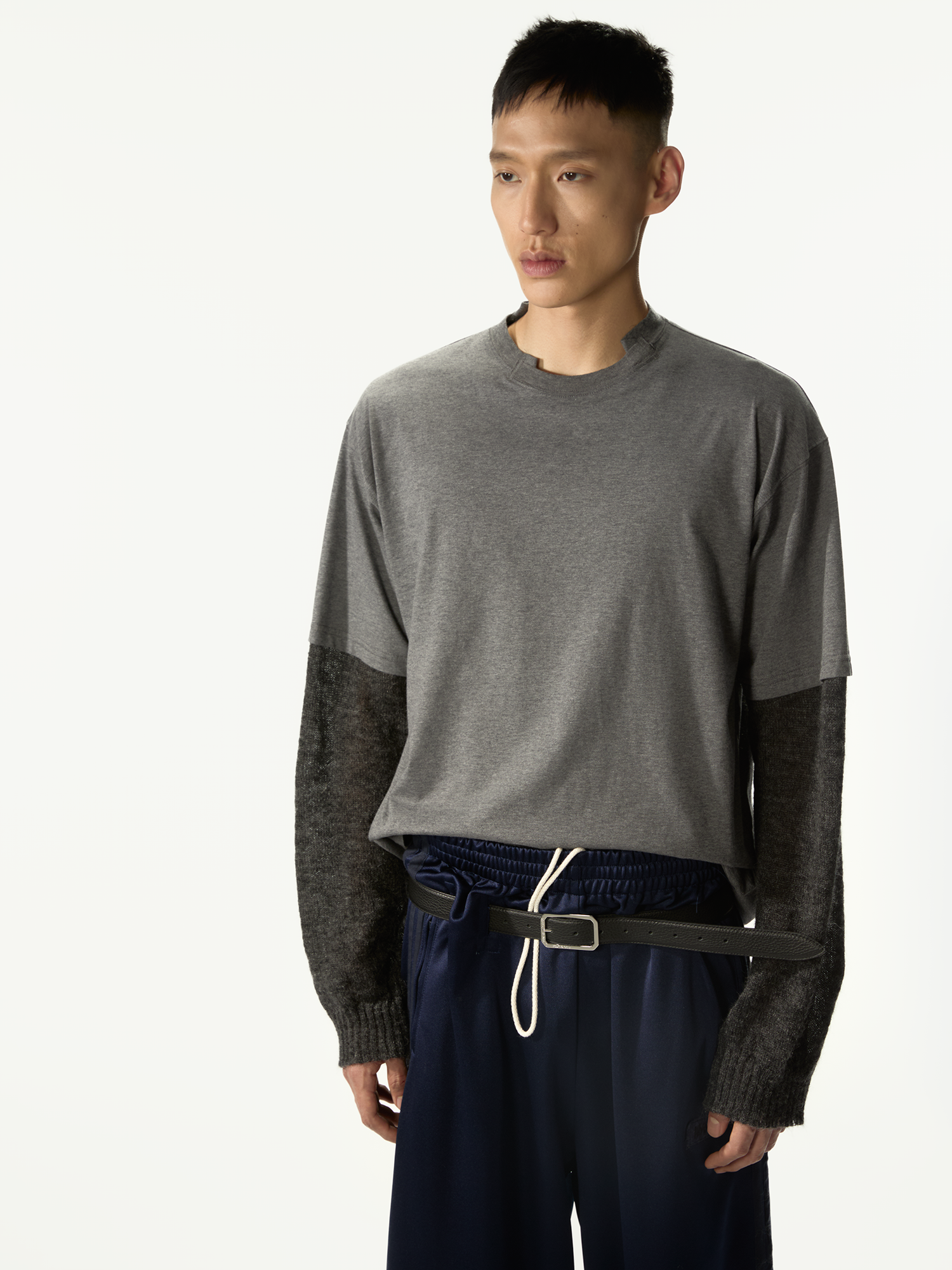 Trauma Knitted Long Sleeve Dark Melange - Magliano