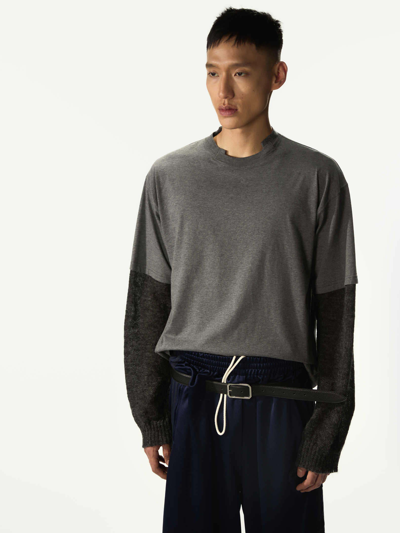 Trauma Knitted Long Sleeve Dark Melange - Magliano