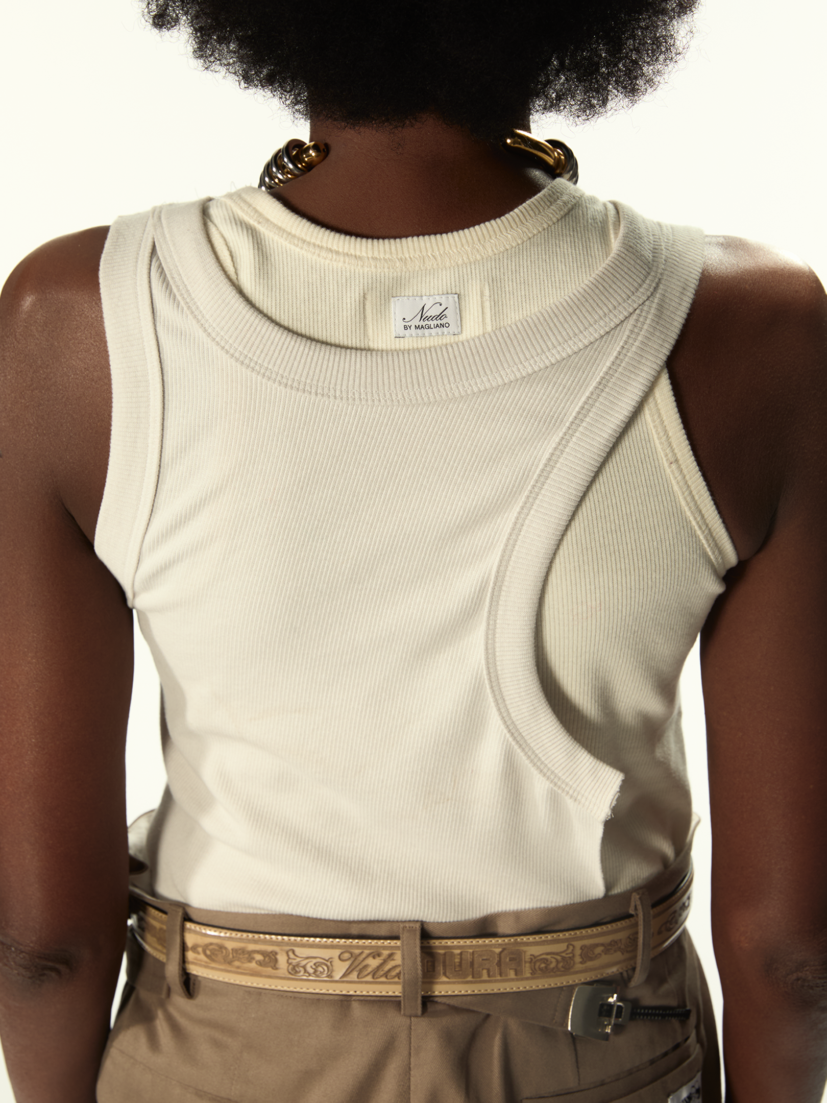 Nudo Wrapped Tanktop White - Magliano