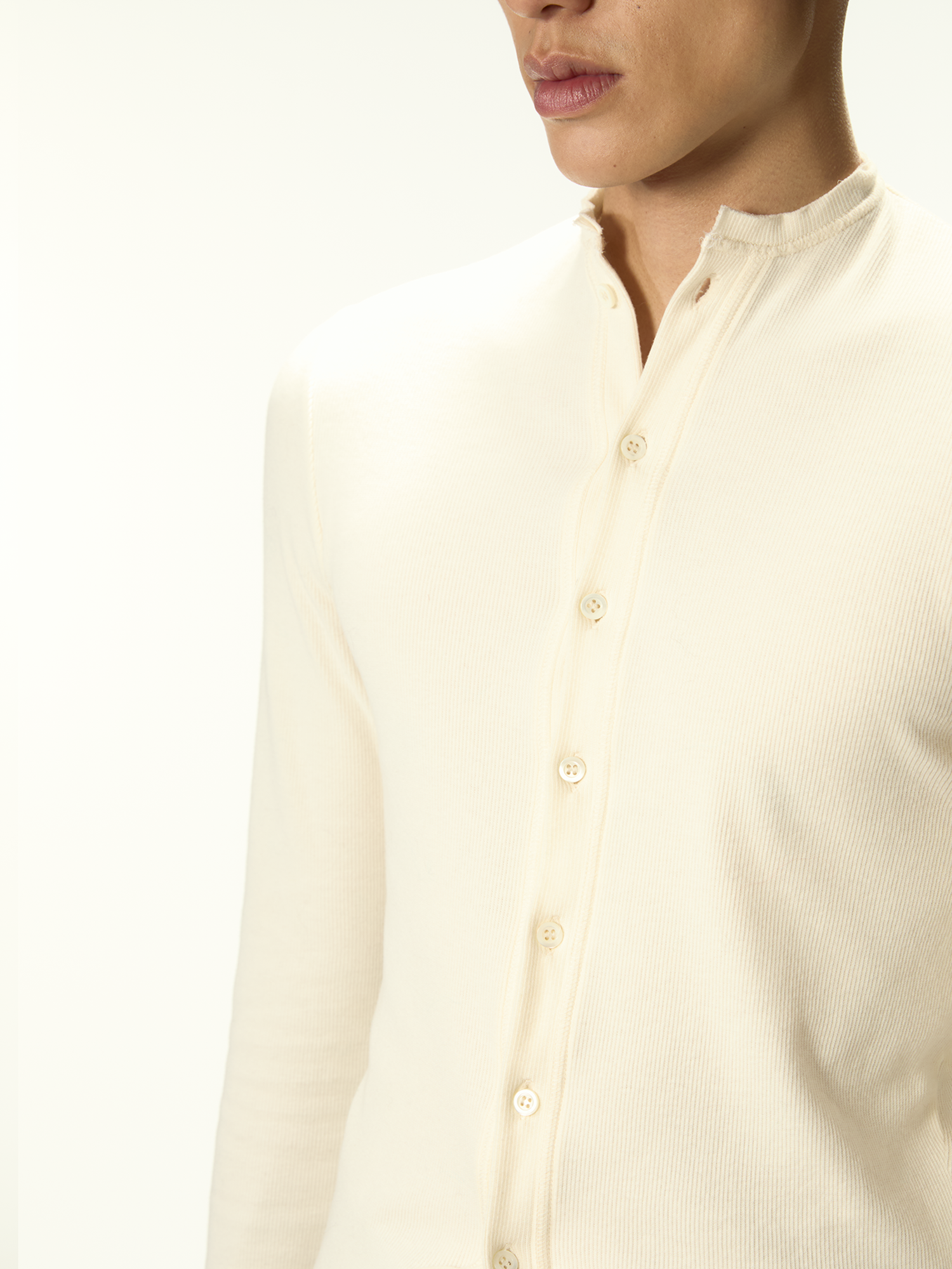 Nudo Serafino Long Sleeve Dirty White - Magliano