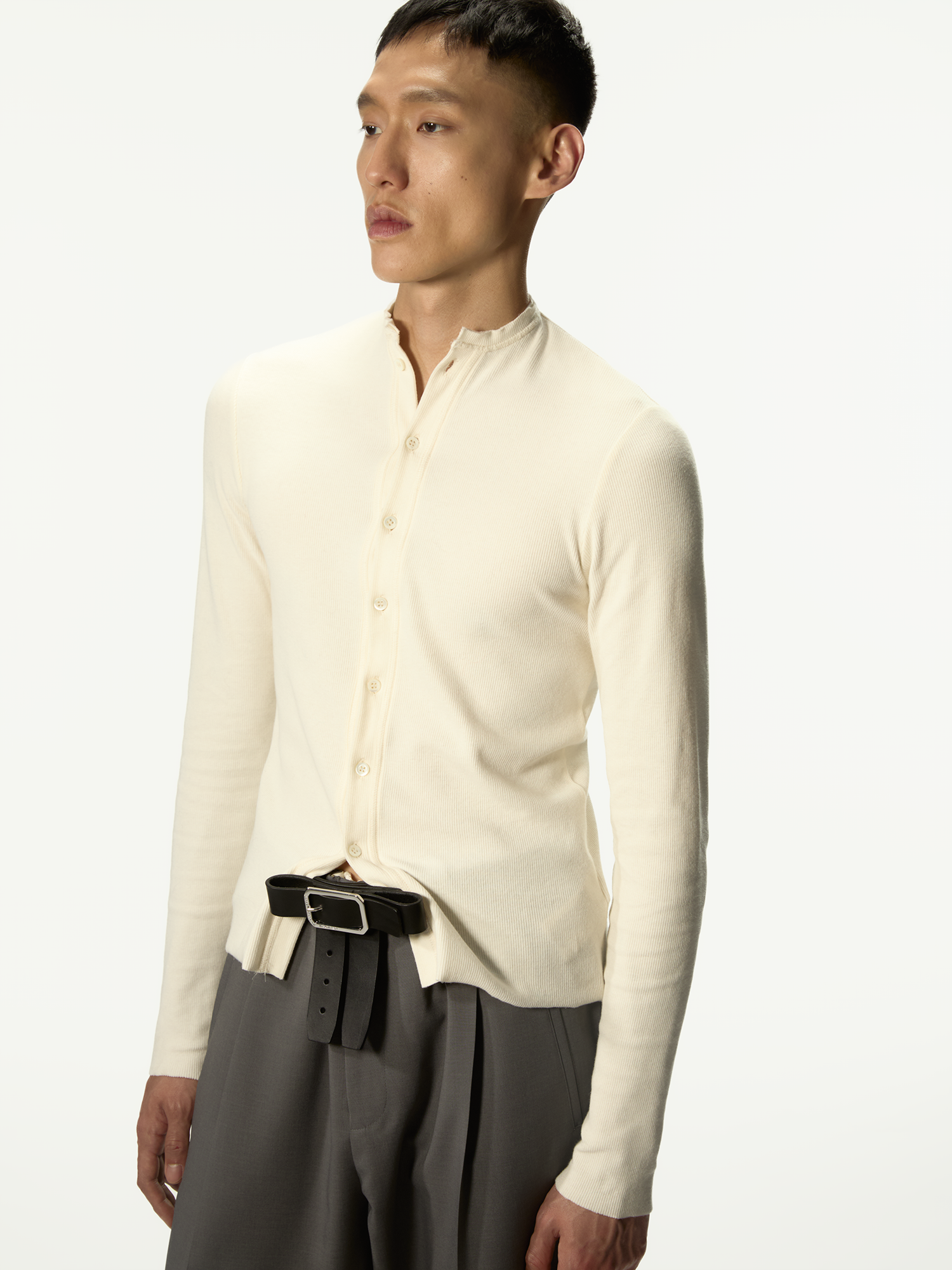 Nudo Serafino Long Sleeve Dirty White - Magliano