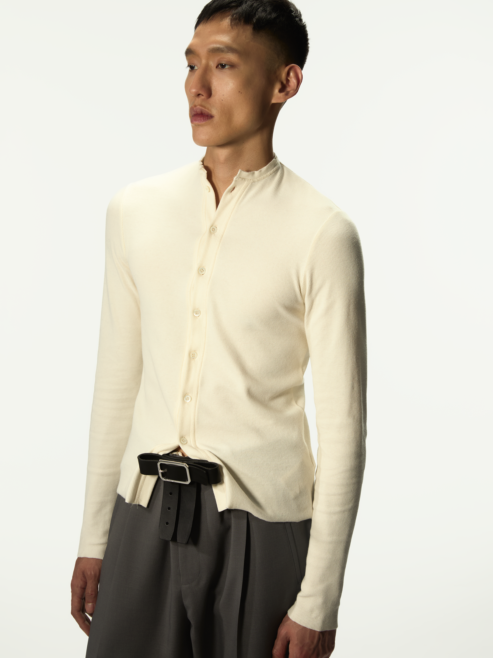 Nudo Serafino Long Sleeve Dirty White - Magliano