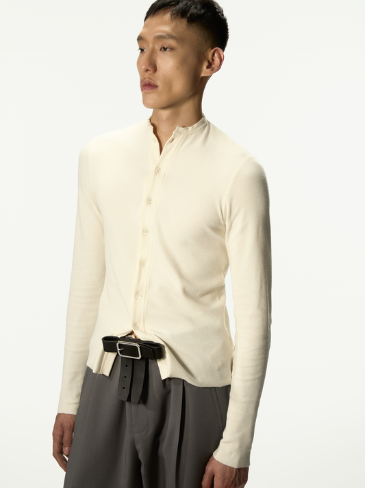 Nudo Serafino Long Sleeve Dirty White - Magliano