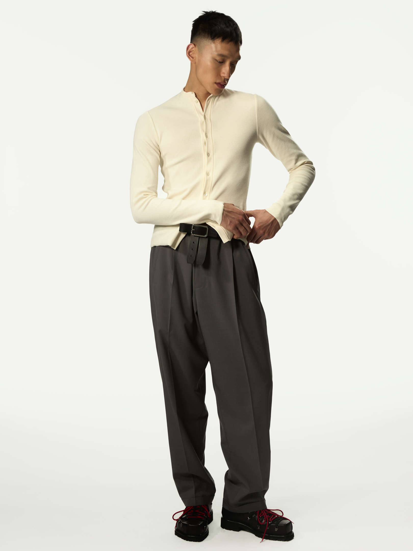 Nudo Serafino Long Sleeve Dirty White - Magliano
