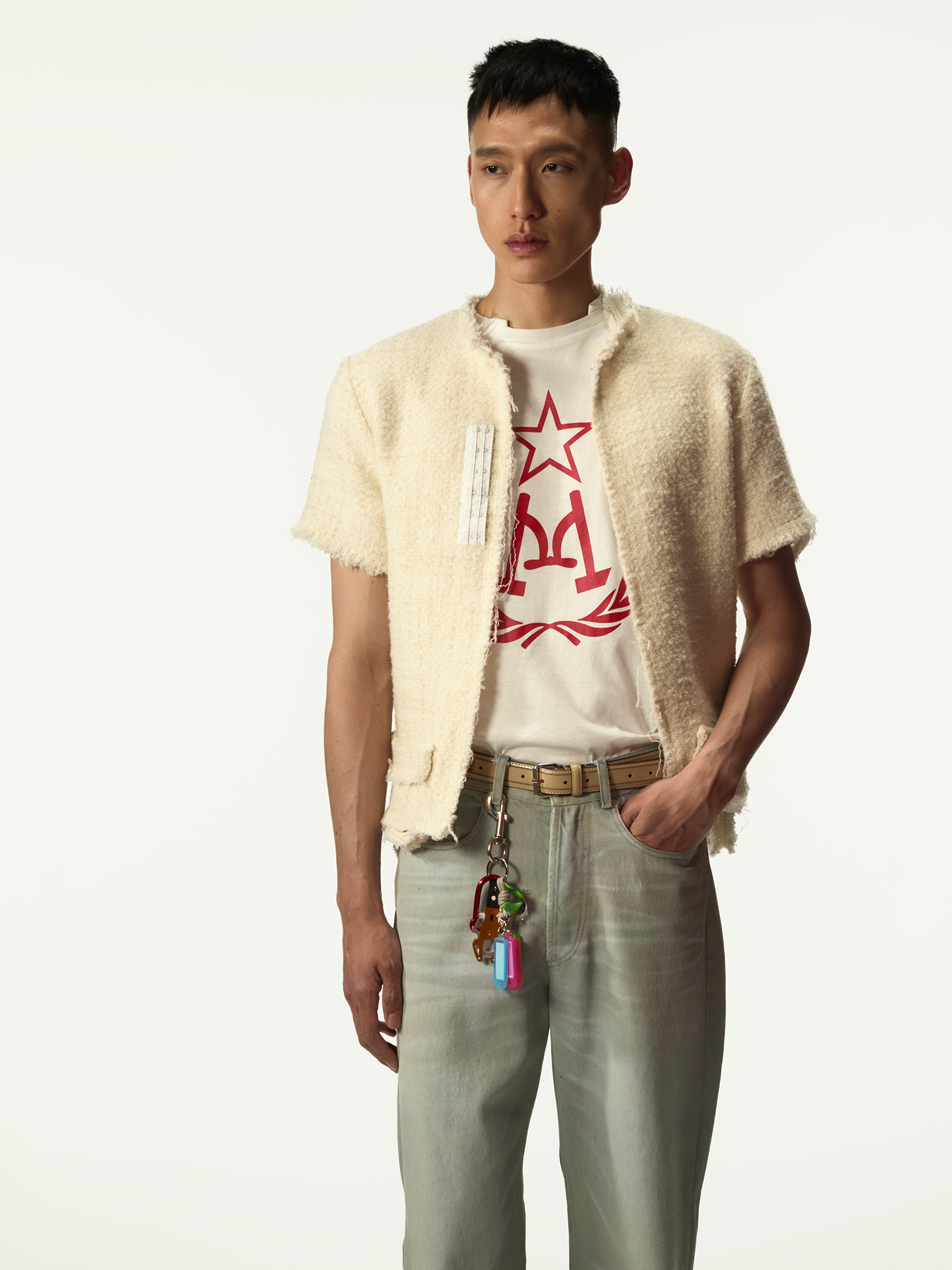 Darkettone Boucle Tee Off White - Magliano