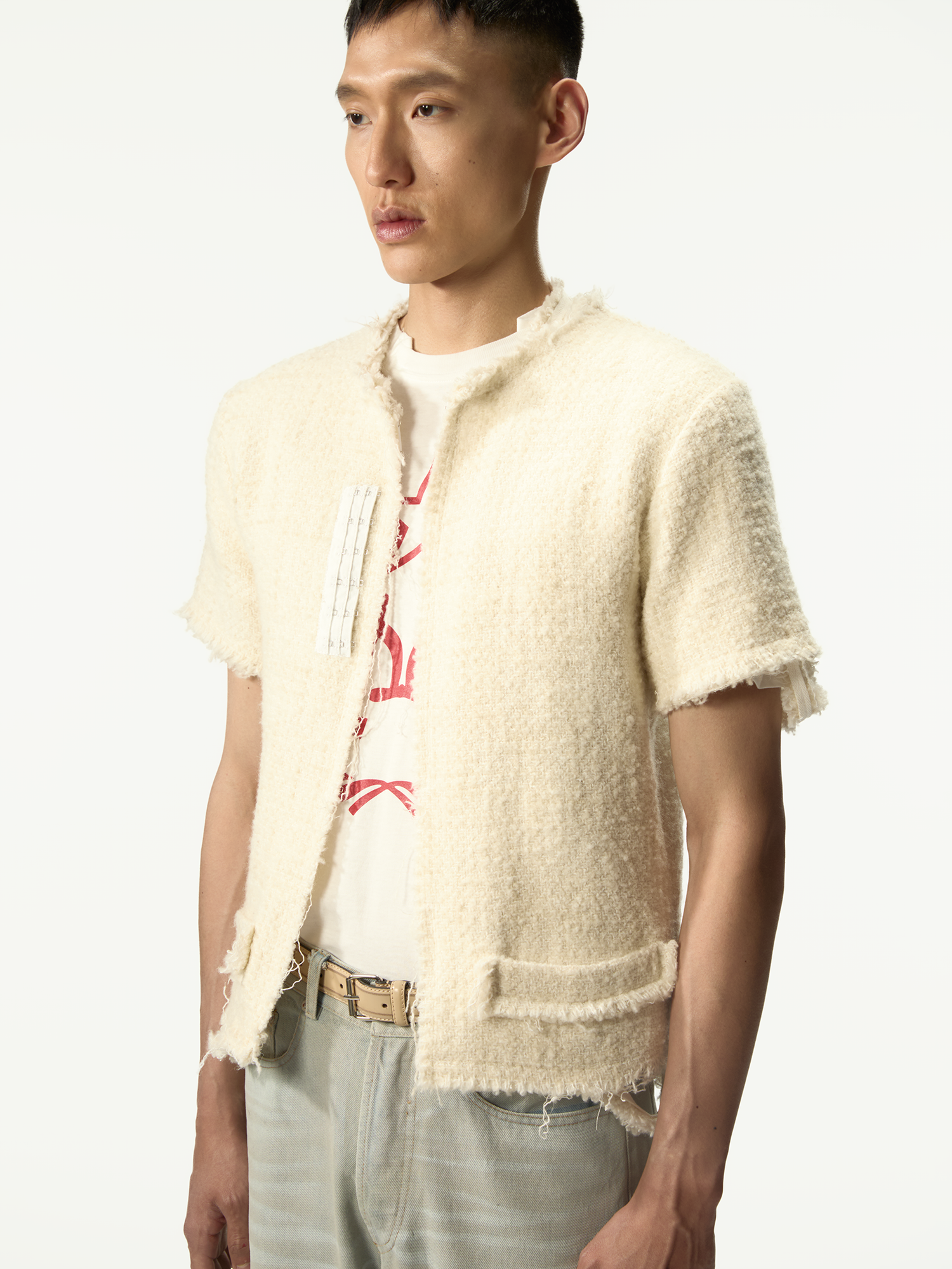 Darkettone Boucle Tee Off White - Magliano