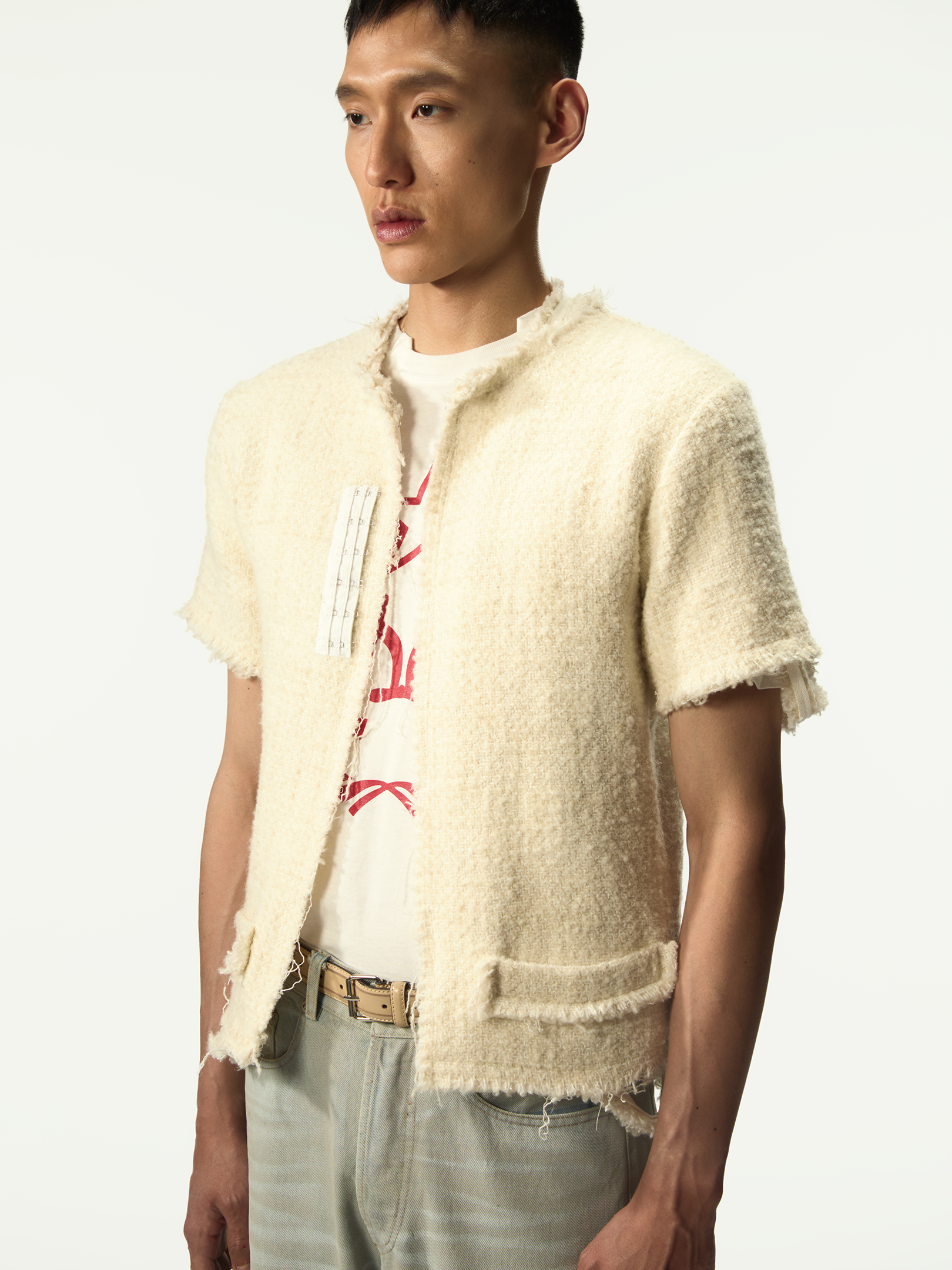 Darkettone Boucle Tee Off White - Magliano