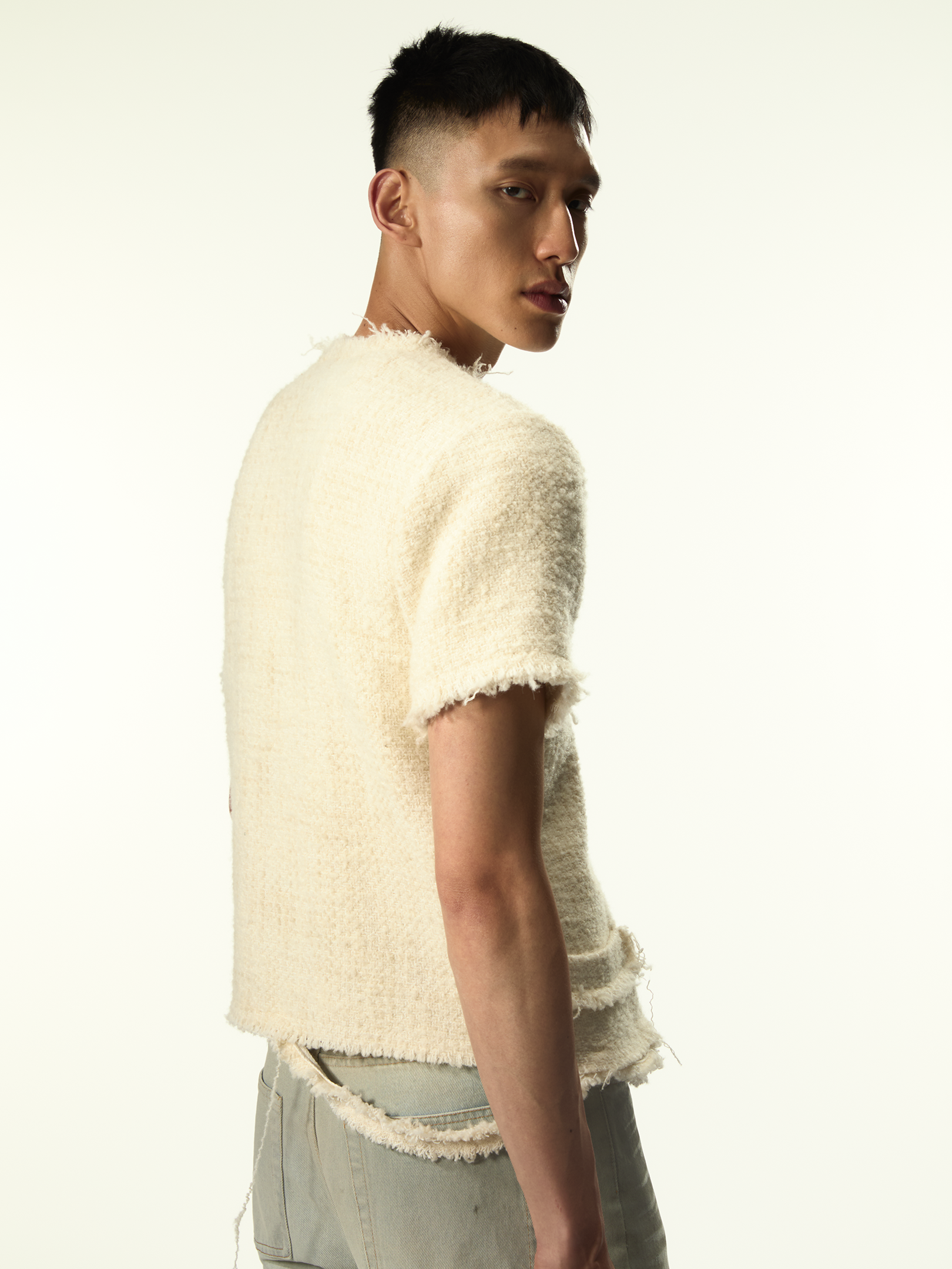 Darkettone Boucle Tee Off White - Magliano