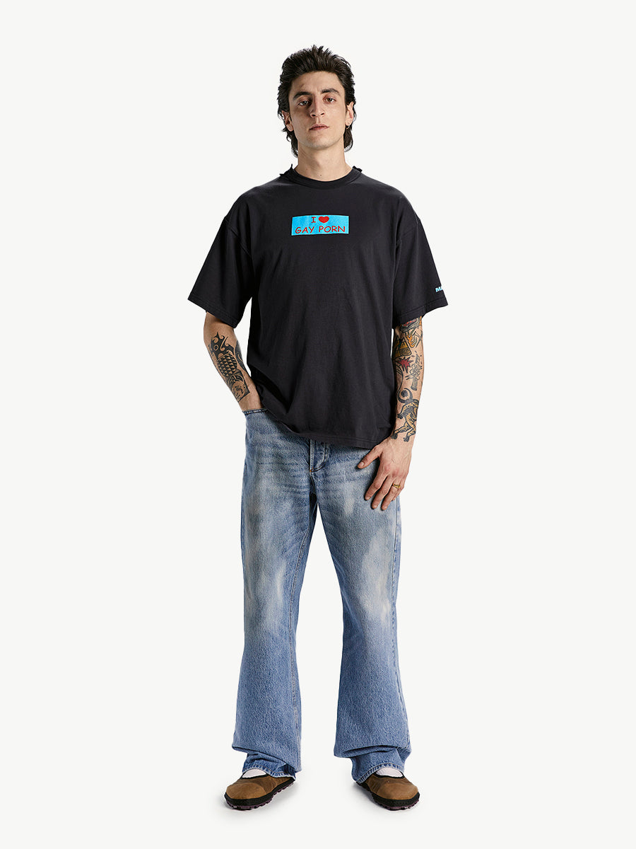 I Love Gay Porn Tee Black - Magliano
