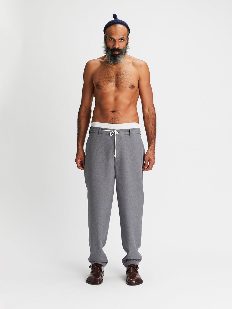 Eduardo Pijama Pants Manifesto Grey - Magliano