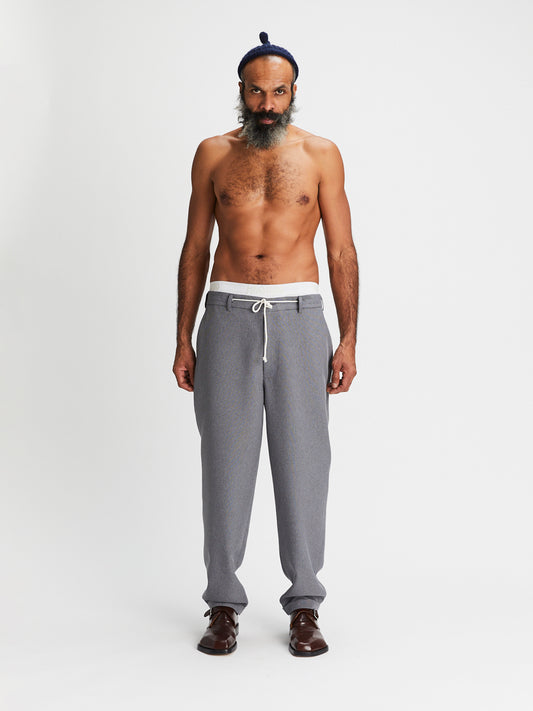 Eduardo Pijama Pants Manifesto Grey - Magliano