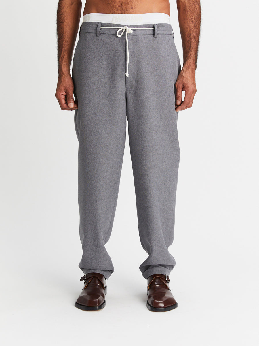 Eduardo Pijama Pants Manifesto Grey - Magliano