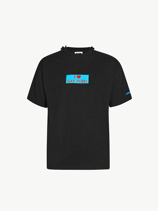 I Love Gay Porn Tee Black - Magliano