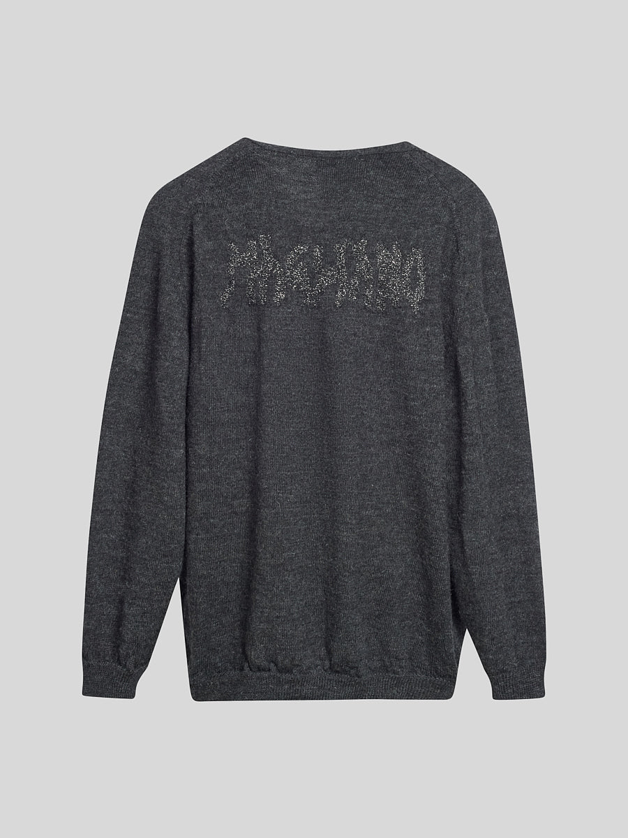 Grampa Cardigan Off Black - Magliano