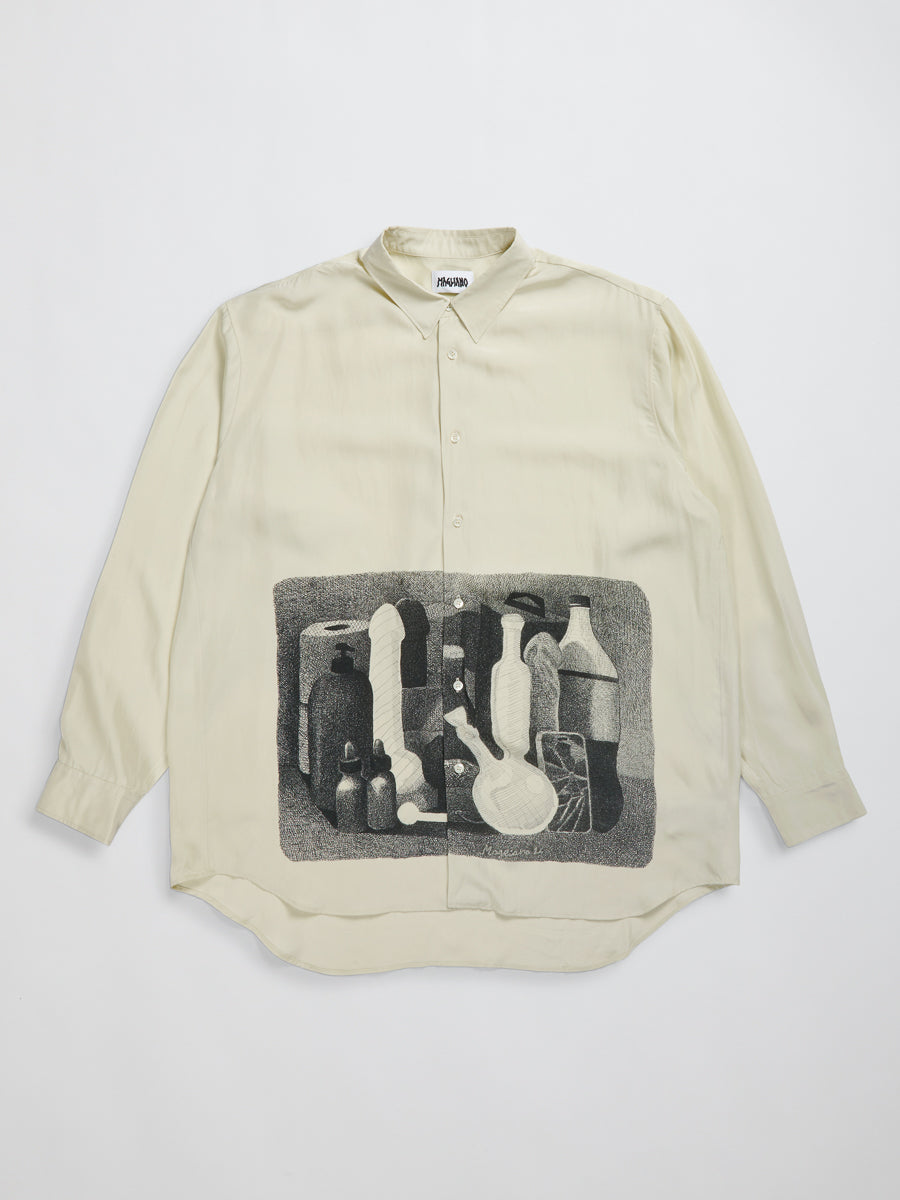 Morandi Silk Shirt White - Magliano