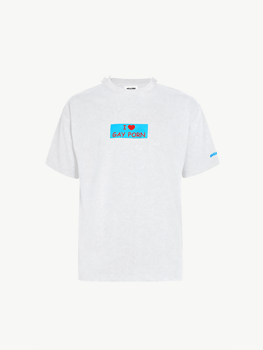 I Love Gay Porn Tee White - Magliano