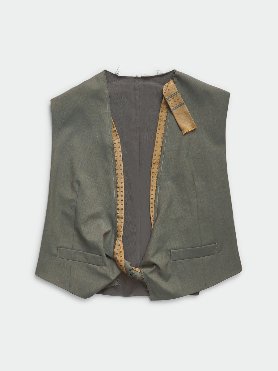 Dawn Knotted Vest Dollar Green