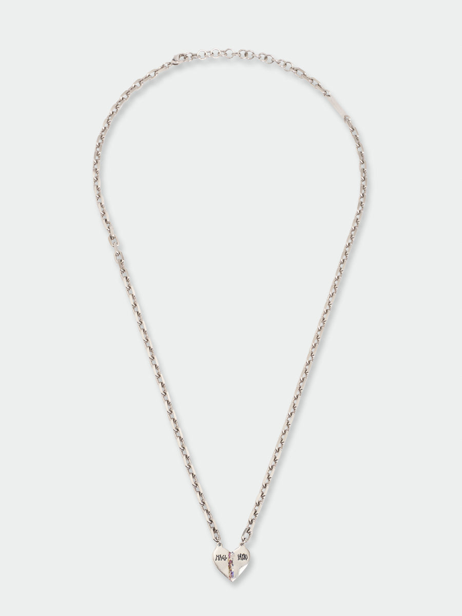 Broken Welded Necklace Silver
