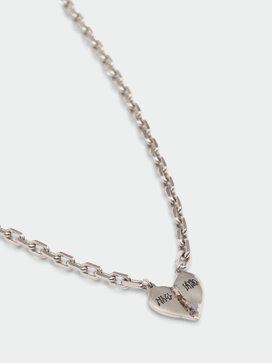 Broken Welded Necklace Silver