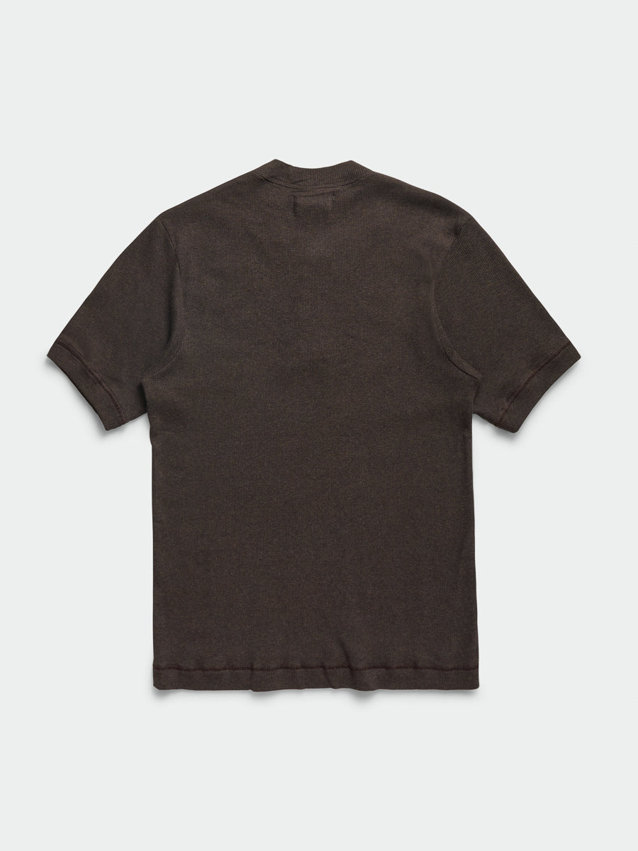 Nudo Small Serafino Tee Brown Melange