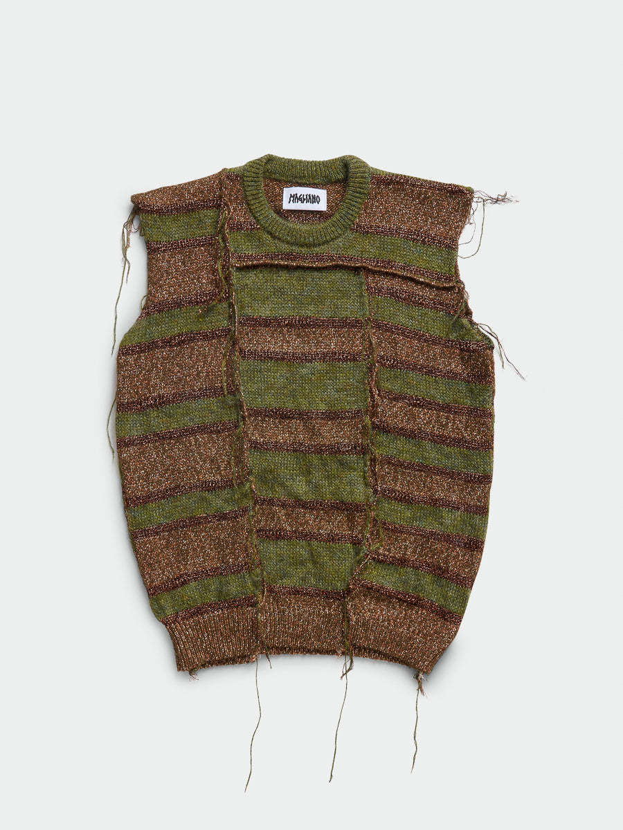 A Mess Of A Vest Green Mix
