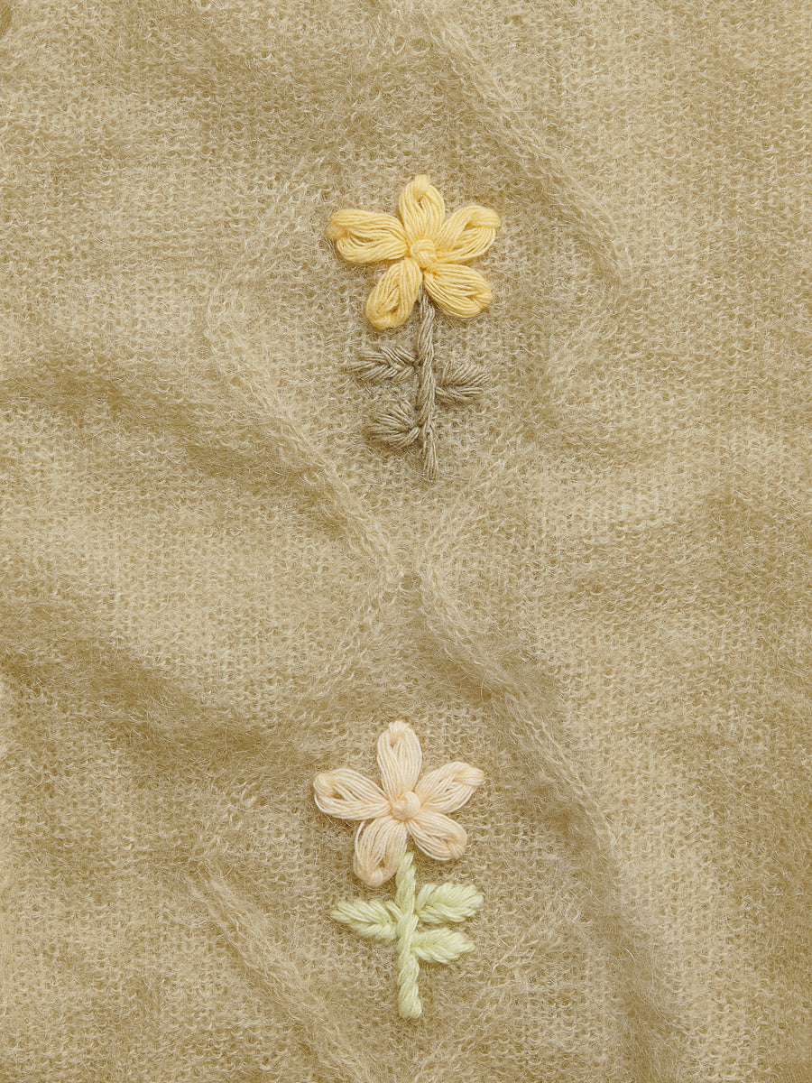 Cormagliano Mohair Cardigan Yellow - Magliano